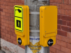 In Ottawa, the buttons without signs are only there to activate APS sounds